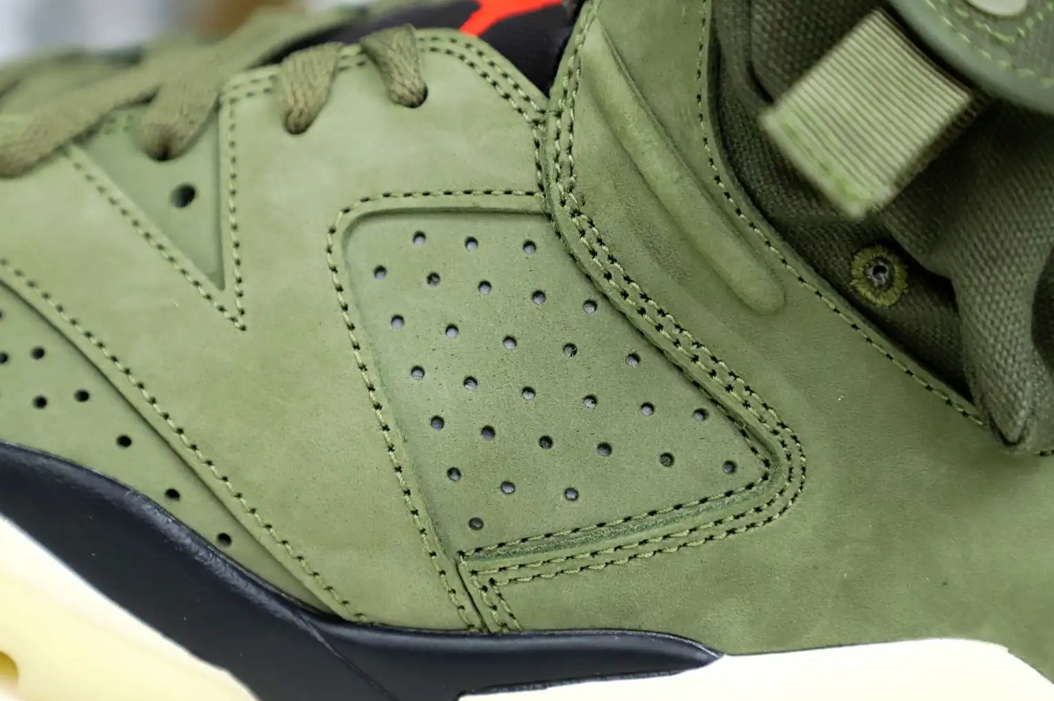 Kimikick TRAVIS RETRO JORDAN X AIR SCOTT 6 'OLIVE' 0521